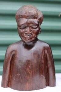 Carved African Woman Statue
