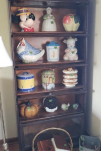 Cookie jars and shelf